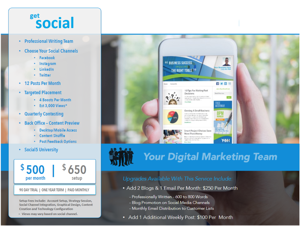 Get social digital marketing package